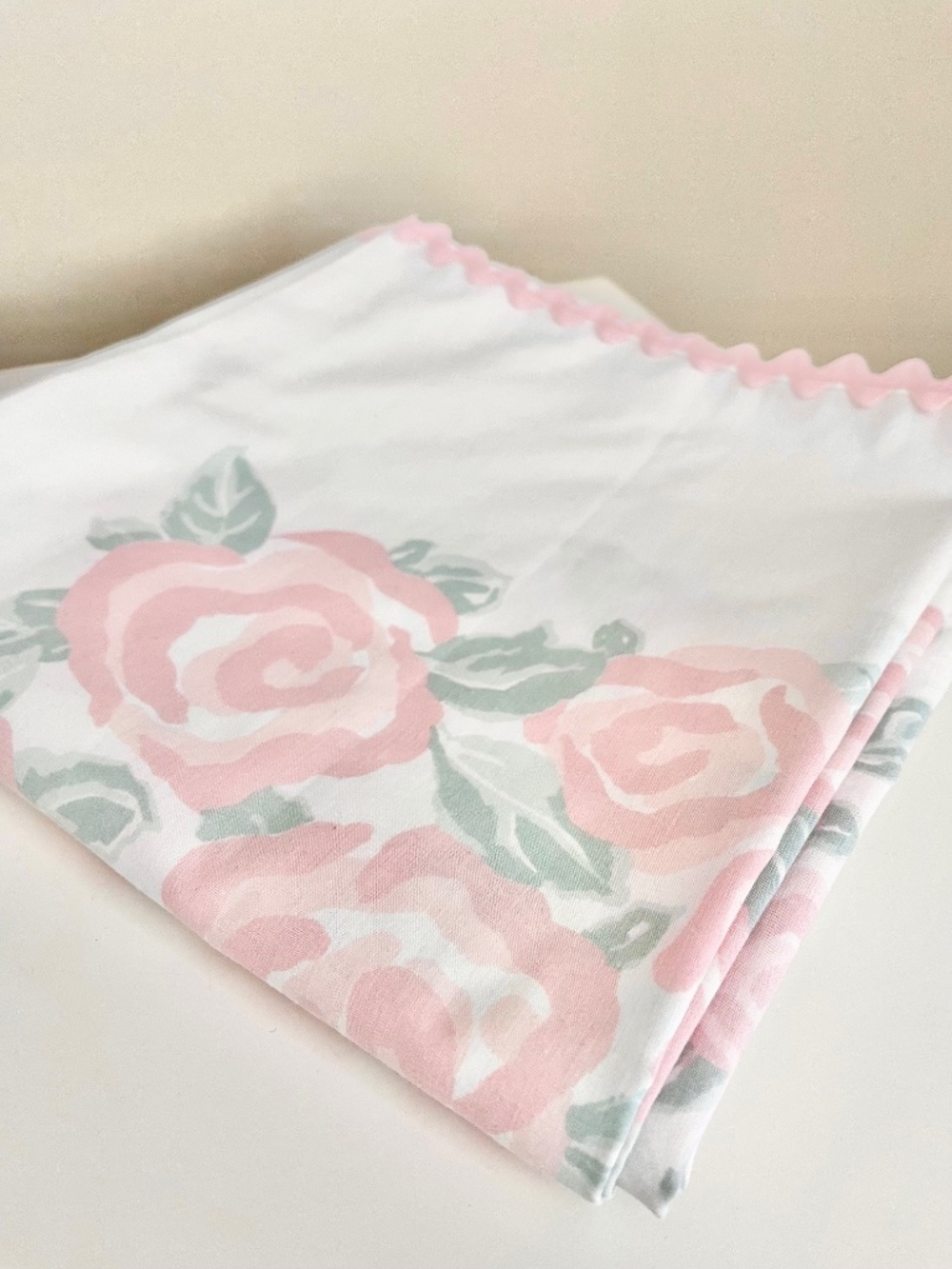 Vintage Lady Pepperell Pillowcases Set of 2 White Percale Scalloped Trim - Picture 6 of 10